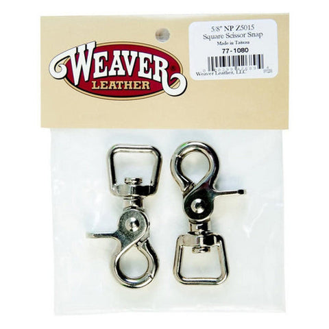 Square Scissor Snap 5/8" Nickel Plated 1 Count by Weaver Leather