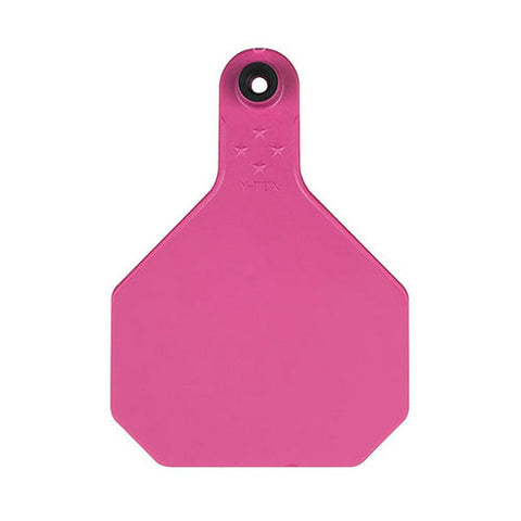Y-Tex 4-Star Large Blank All-American Ear Tags Hot Pink 25's 1 Count by Y-Tex