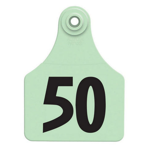 Global Large Numbered Tags 26-50 Green 1 Count by Allflex