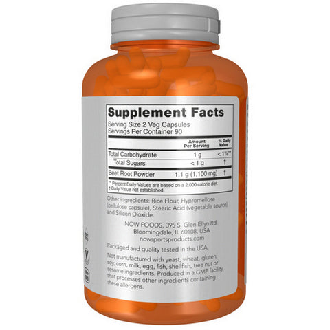 Now Foods, Beet Root, 550 Mg, 180 Veg Caps