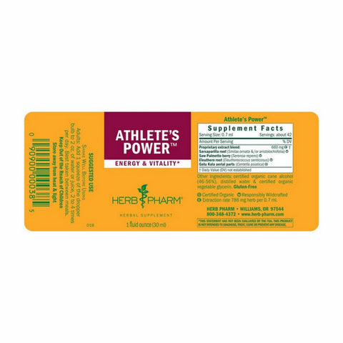 Herb Pharm, Athlete's Power, 1 fl oz (29.6 ml)