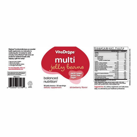 Vitadrops, Multivitamin Jellybeans, 90 Count