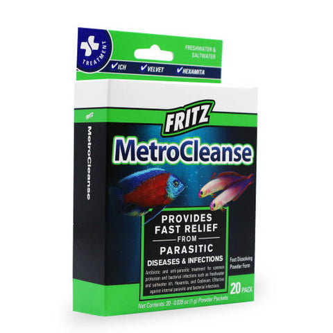 Fritz MetroCleanse Anti-Parasitic Medication 400g, 1 Each/20 Count by Fritz Aquatics