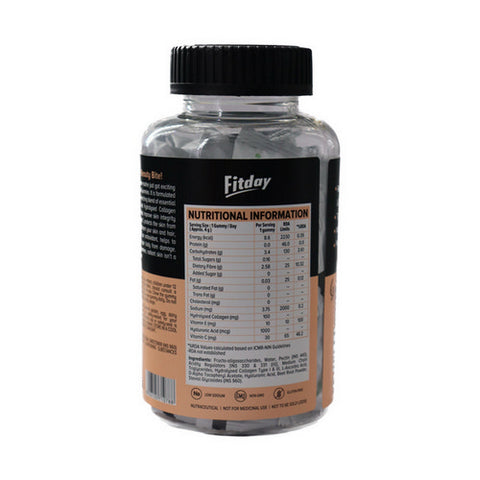 Fitday, Fitday Skin Gummies, Strawberry Flavour 30 Chewable Gummies