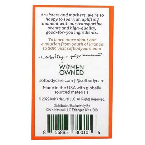 South Of France Soaps, Triple Milled Bar Soap Orange Blossom & Honey, 1.7 Oz