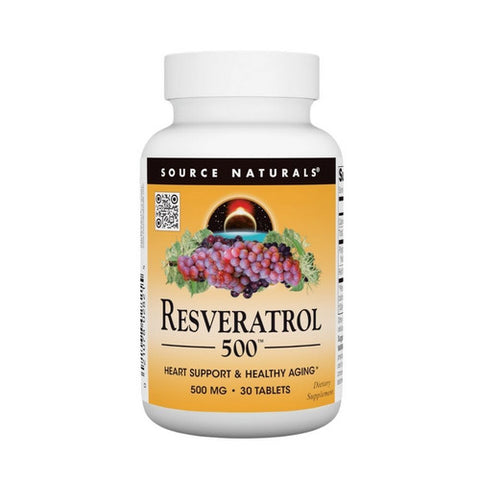 Source Naturals, Resveratrol, 500 mg, 30 Tabs