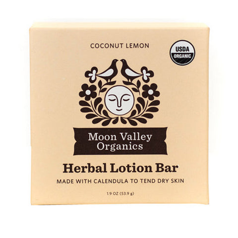 Moon Valley Organics, Organics Herbal Lotion Bar Coconut Lemon, 1.9 Oz