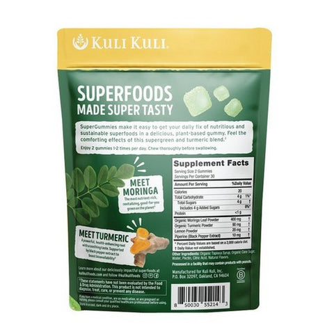 Kuli Kuli, Moringa & Turmeric Super Gummies, 60 Count