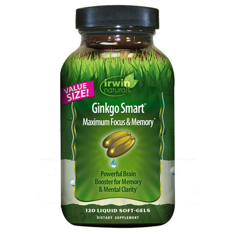 Irwin Naturals, Ginkgo Smart Maximum Focus & Memory, 120 Count