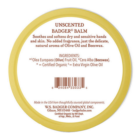 Badger Balm, Badger Balm Unscented, 56 Grams