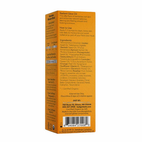 Badger Balm, Seabuckthorn Face Oil, 30 Ml