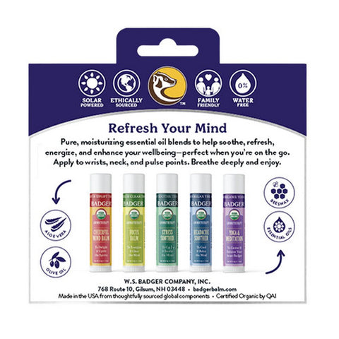 Badger Balm, Aromatherapy Travel Kit, .15 Oz