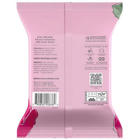 Burts Bees, Micellar Makeup Removing Towelettes, 30 Count