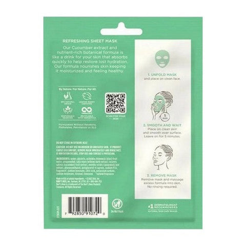 Burts Bees, Refreshing Cucumber Sheet Mask, 1 Count Burts Bees