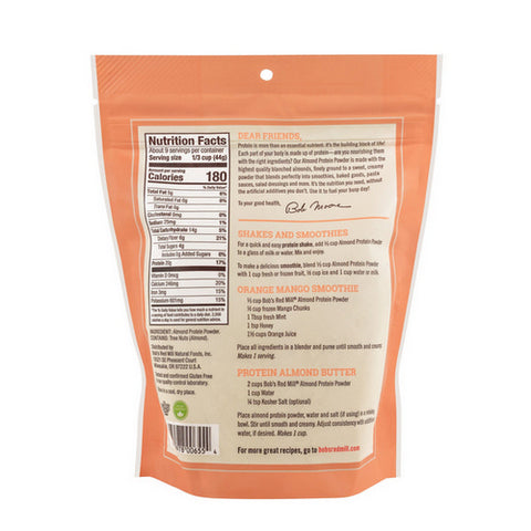 Bobs Red Mill, Almond Protein Powder Gluten Free, 14 Oz