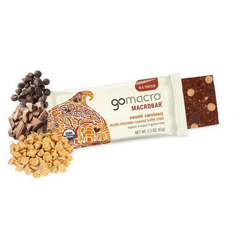Gomacro, Double Chocolate Plus Peanut Butter Chip Macrobar, 12 Count