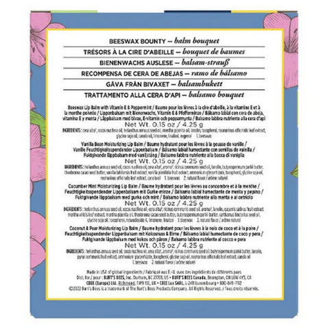 Burts Bees, Balm Bouquet Lip Balm, 4 Count
