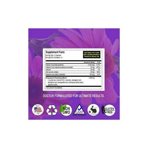 Diamond Herpanacine, Herpanacine Skin Support, 100 Caps Diamond Herpanacine