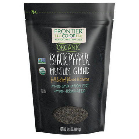 Frontier Coop, Organic Black Pepper Medium Grind, 6.63 Oz
