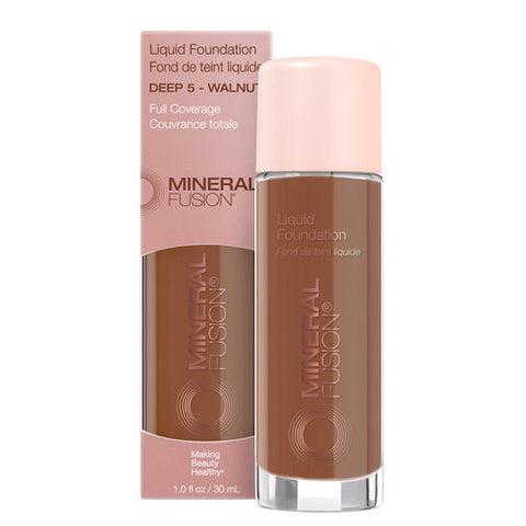 Mineral Fusion, Deep 5 Walnut Liquid Foundation, 1 Oz