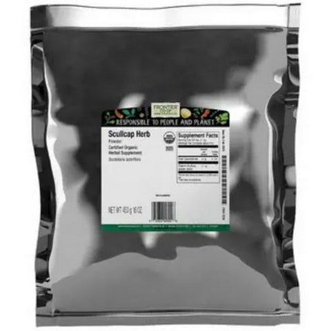 Frontier Coop, Organic Scullcap Herb Powder, 1 Lb
