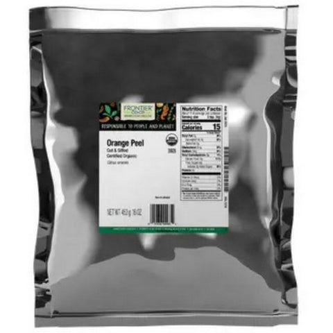 Frontier Coop, Organic Orange Peel Cut & Sifted, 1 Lb