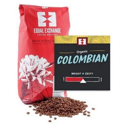 Equal Exchange, Organic Colombian Whole Bean Coffee, 5 Lb