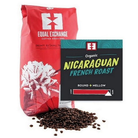Equal Exchange, Organic Coffee Nicaraguan French Roast Whole Bean Coffee, 5 lb