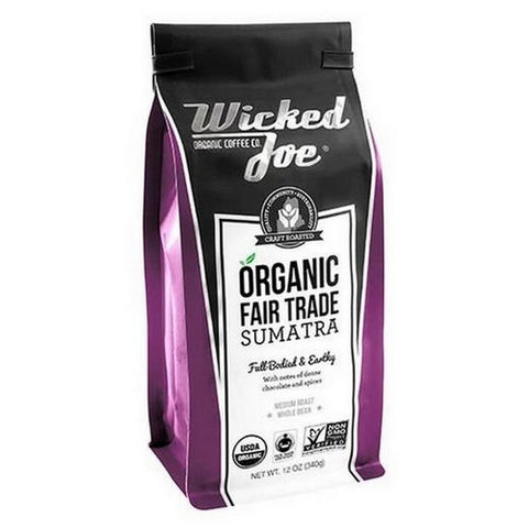 Wicked Joe Coffee, Sumatra Whole Bean Coffee, 12 Oz