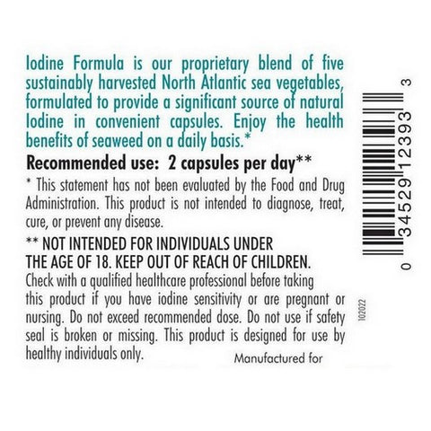 Maine Coast Sea Vegetables, Iodine Formula Seaweed Support, 60 Caps
