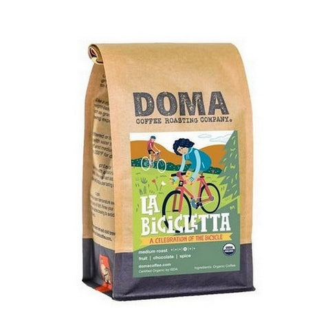 DOMA Coffee Roasting Company, Organic La Bicicletta Blend Whole Bean Coffee, 12 Oz