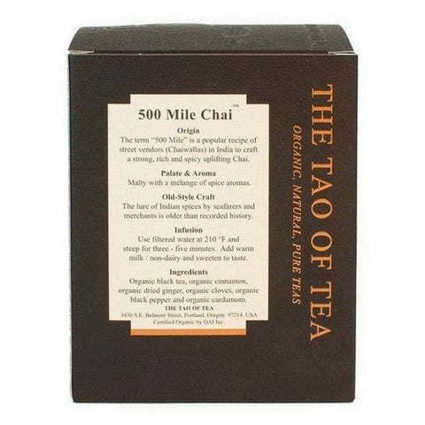 The Tao Of Tea, Mile Chai Box Pyramid Sachets, 1.85 Oz The Tao Of Tea