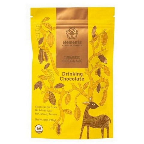 Turmeric Infused Dark And Hot Chocolate 8 Oz by Elements Truffles