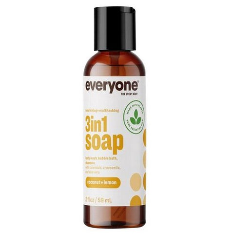 Everyone, 3-in-1 Soap Coconut And Lemon, 2 Oz
