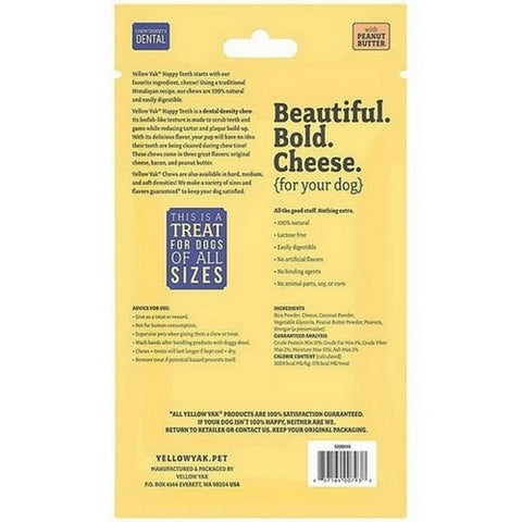 Yellow Yak, Peanut Butter Dental Chews, 4 Oz