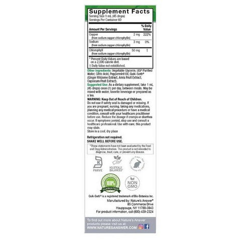 Nature's Answer, Chlorophyll Concentrated Liquid Drops, 2 Oz