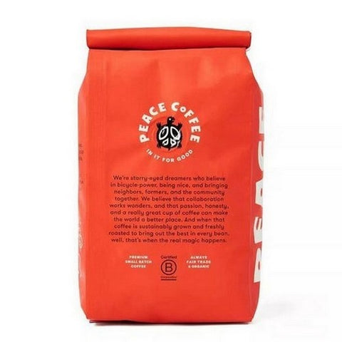 Peace Coffee, Organic Fair Trade Twin Cities Blend Dark Roast Ground Coffee, 12 Oz