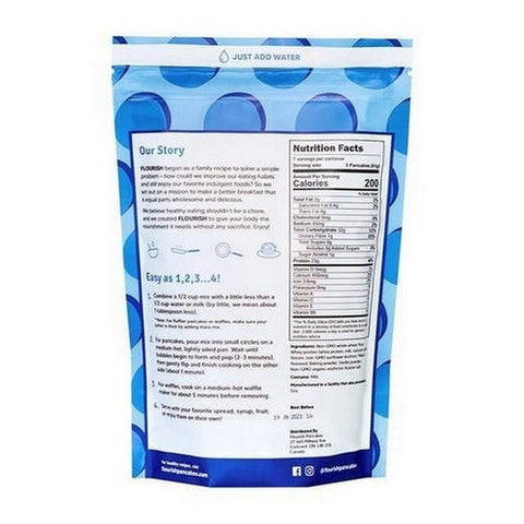 Flourish, Vanilla Protein Pancake Mix, 15.37 Oz