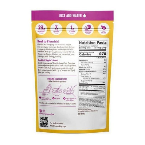 Flourish, Birthday Protein Pancake Mix, 15.37 Oz