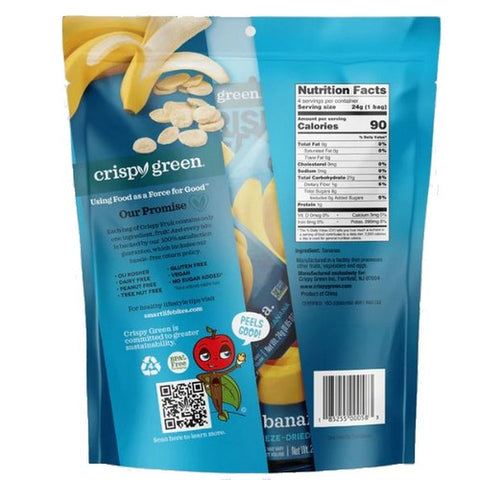 Crispy Green, All Banana Freeze Dried Fruit, 4 Count
