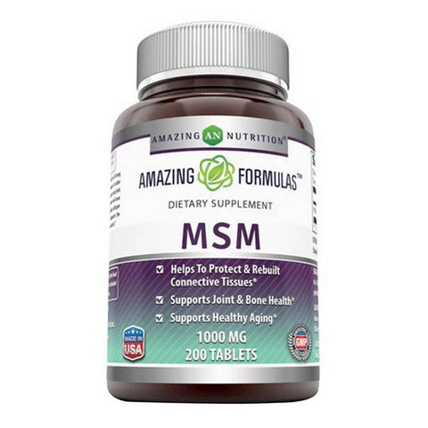 Amazing Nutrition, Amazing Formulas MSM, 1000 mg, 200 Tabs