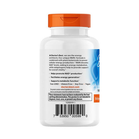 Doctors Best, NMN+, 200 Mg, 60 Veggie Capsules