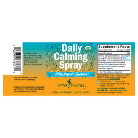 Herb Pharm, Daily Calming Spray, 1 Oz Herb Pharm