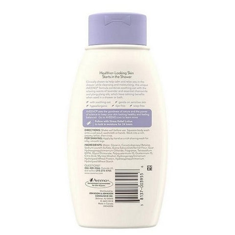 Aveeno, Active Naturals Stress Relief Body Wash Lavender Chamomile And Ylang Ylang Scent, 12 Oz