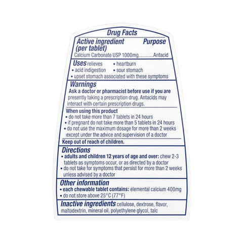 Tums, Ultra Strength 1000 Antacid Assorted Berries, 160 Tabs