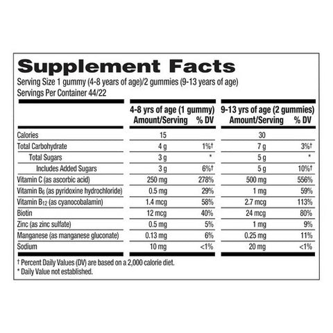 Emergen-C, Kidz Daily Immune Support Gummies Fruit Fiesta, 250 Mg, 44 Each