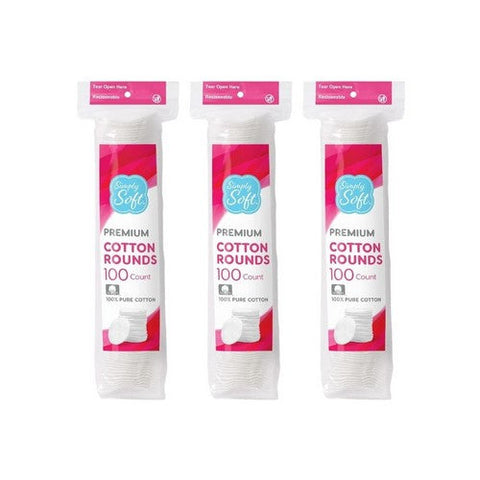 Simply Soft, Premium Cotton Rounds, 300 Count Simply Soft