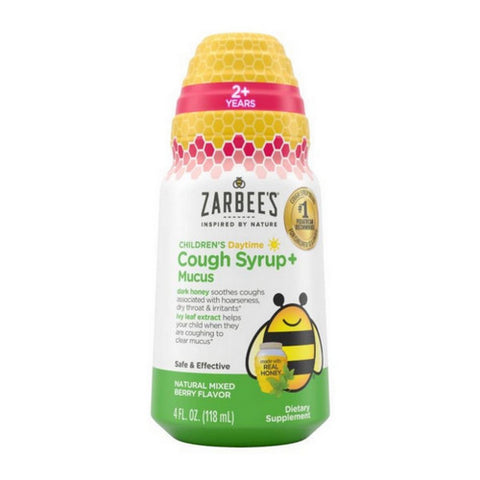 Childrens Daytime Cough Syrup Plus Mucus Natural Mixed Berry 4 Oz by Zarbees