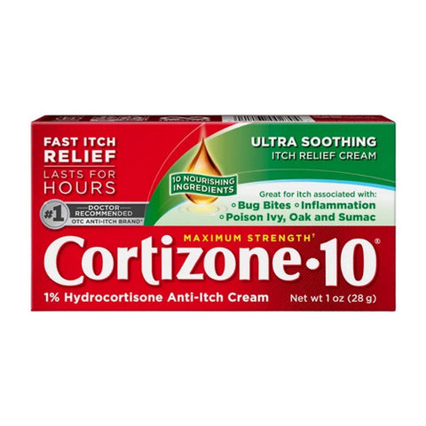 Ultra Soothing Hydrocortisone Anti Itch Creme Maximum Strength 1mcg 1 Oz by Cortizone-10