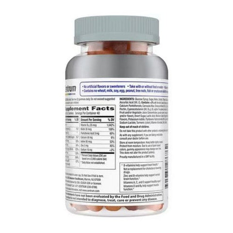 Centrum, Multigummies Men 50 Plus Multivitamin Assorted Natural Fruit, 80 Count Centrum